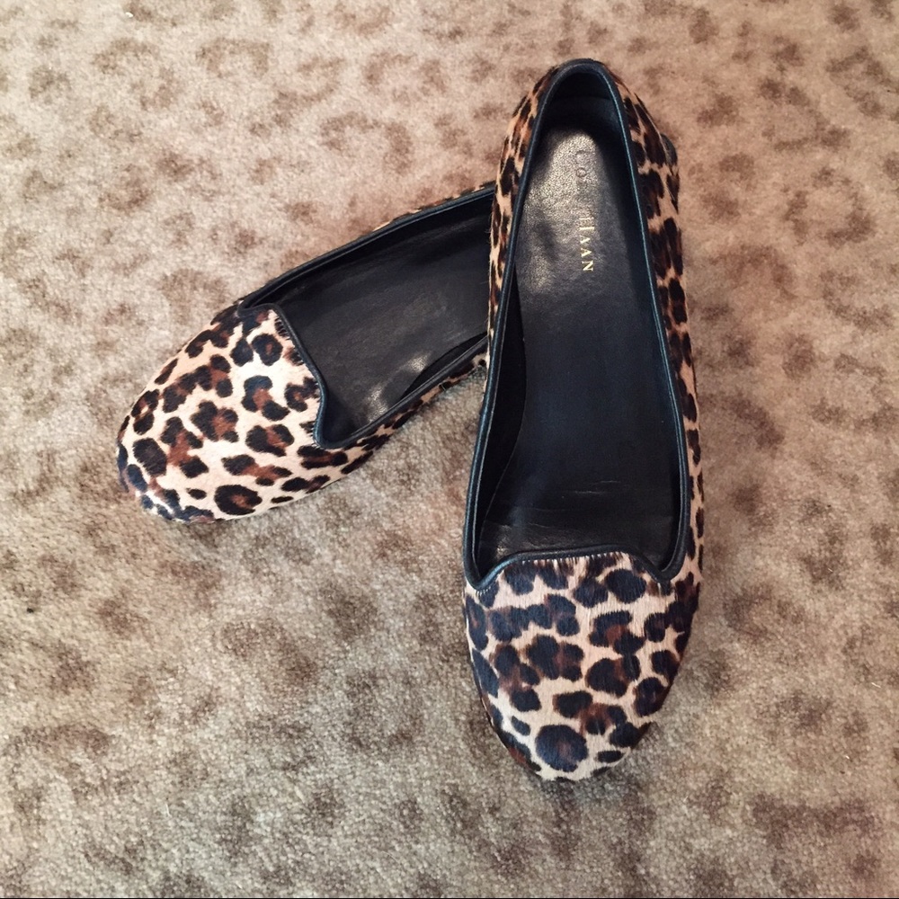 Cole Haan leopard calf hair shoes